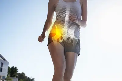 Person holding their lower back and leg during sciatica assessment at Merivale Clinic in Ottawa